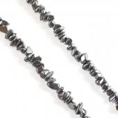 Non magnetic Hematite Beads, Chip,different size for choice，Hole:Approx 1.2mm, Length:Approx 32 Inch, Sold By Strand